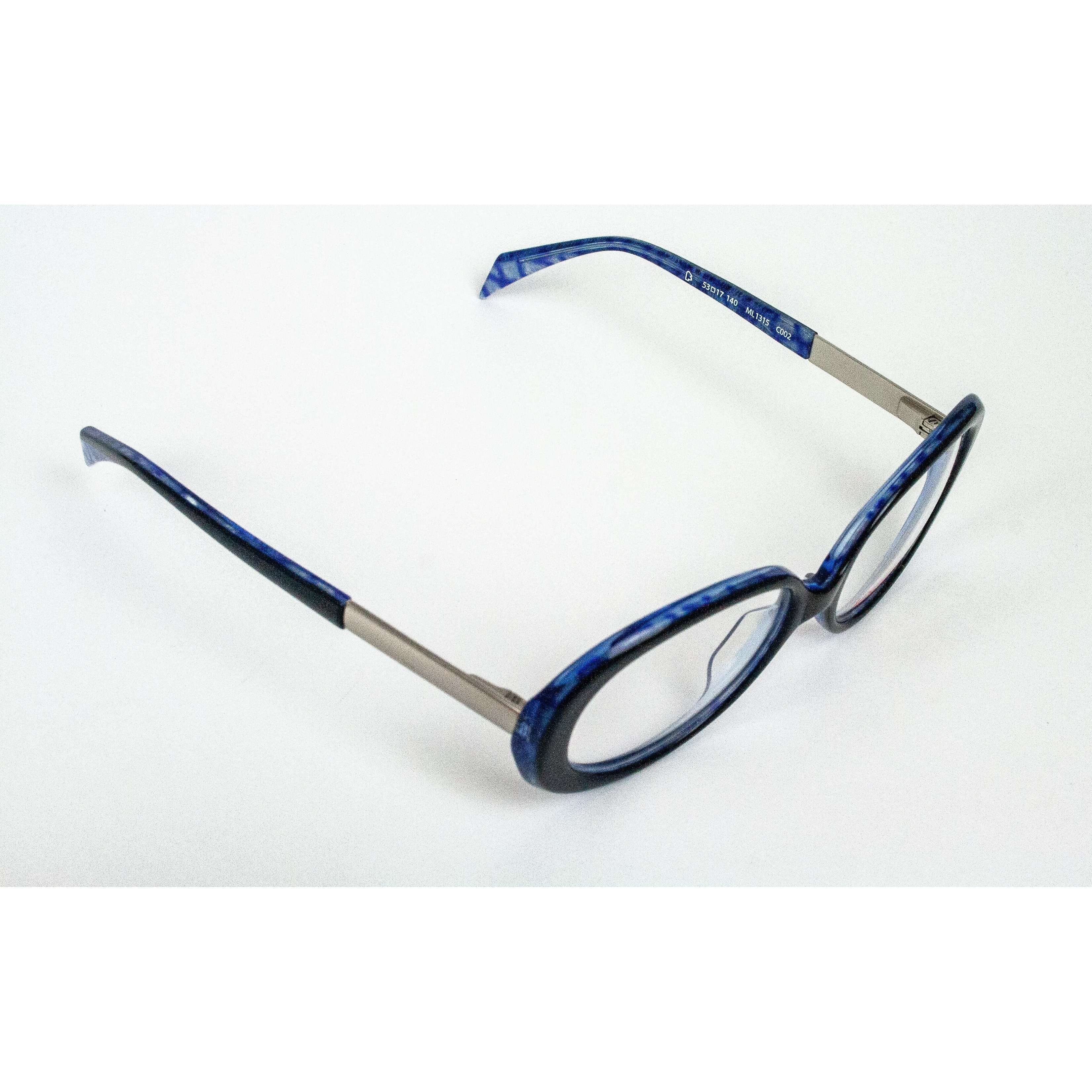 Alain Mikli Model ML1315 Blue Oversized Round Glasses