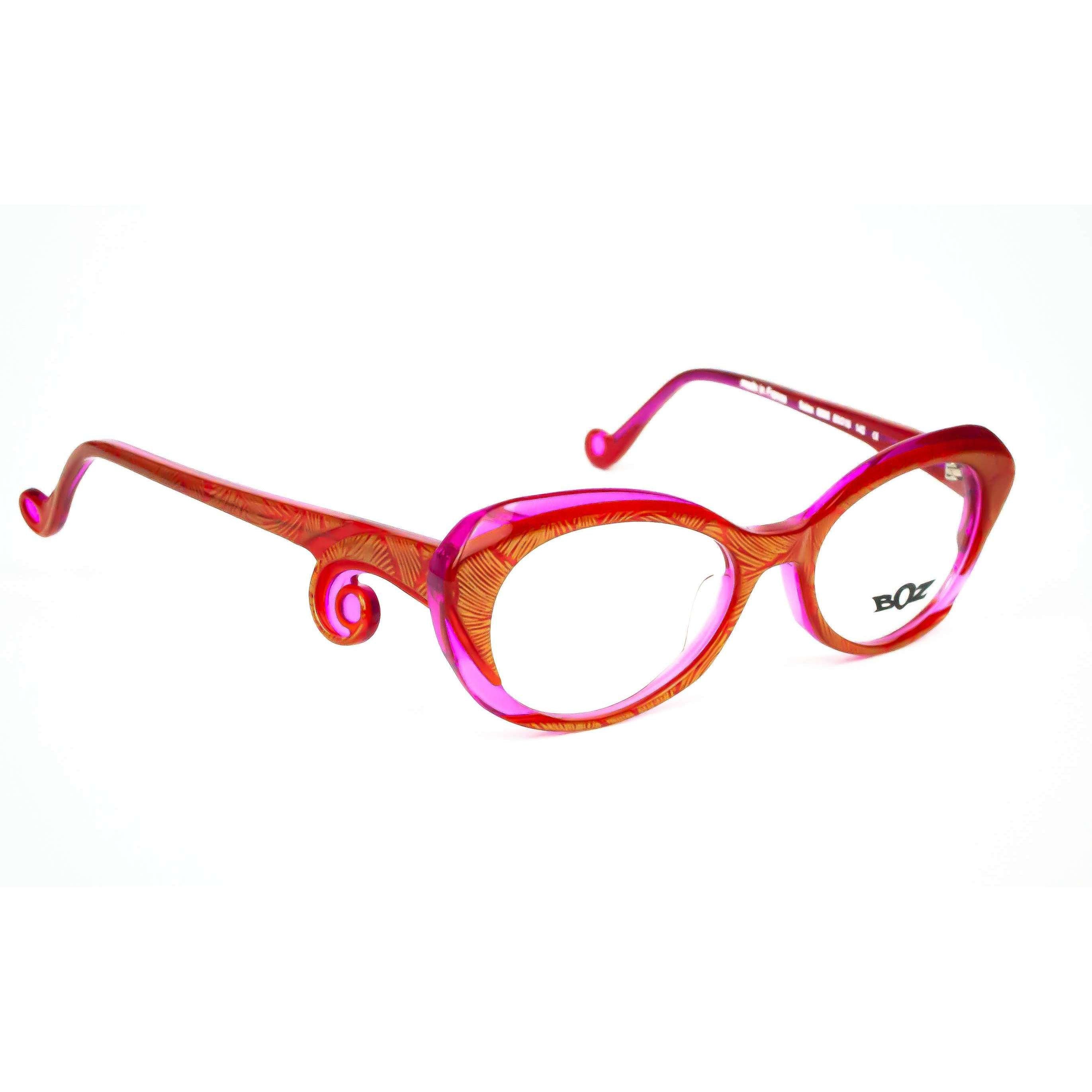 BOZ Salsa Gold And Pink Cat Eye Glasses