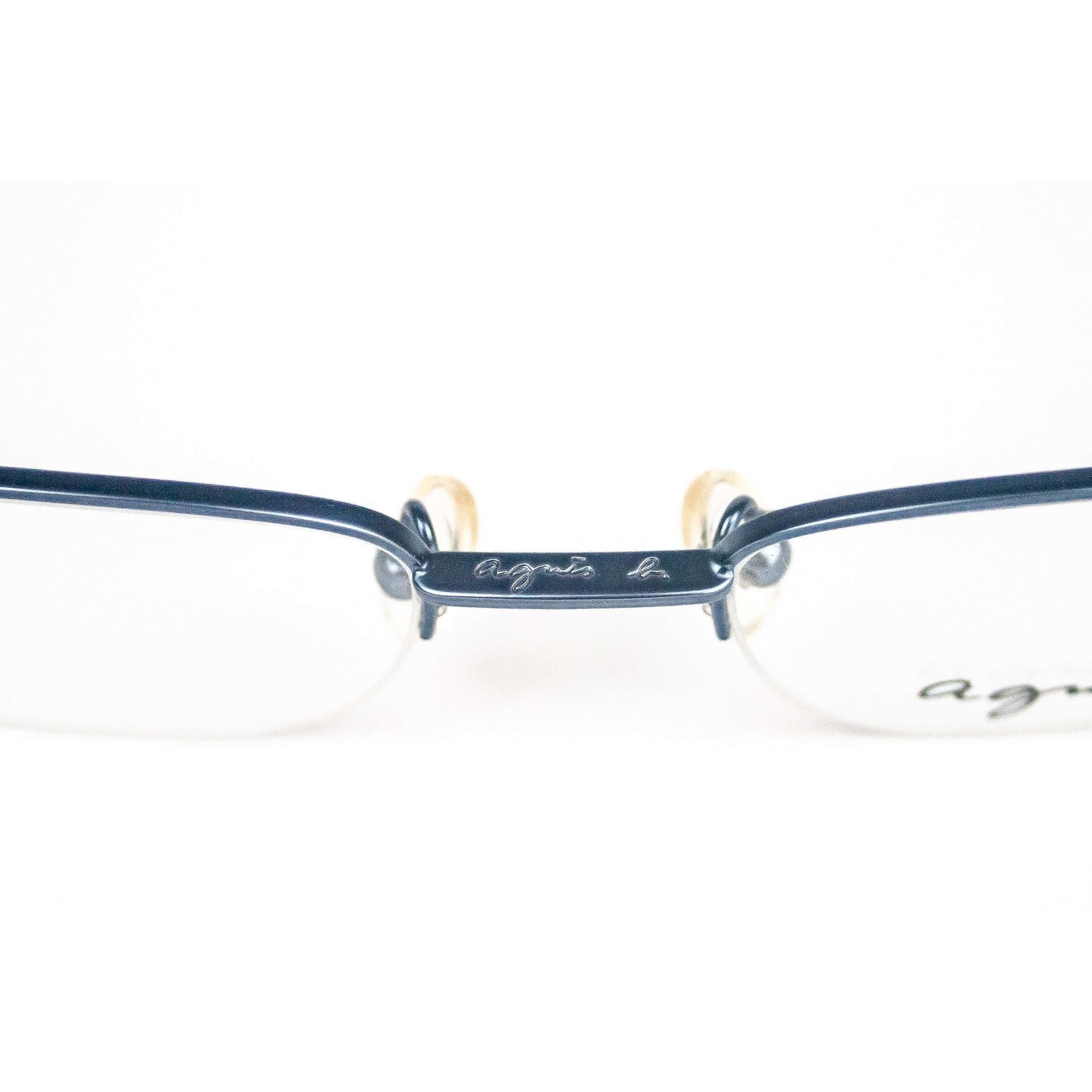 Agnes B Model MT30 Blue Oval Glasses