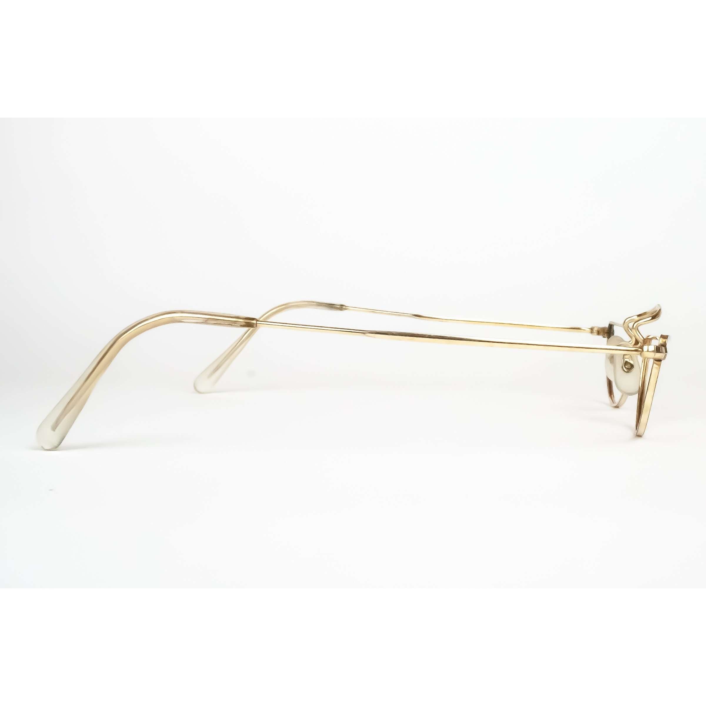 Algha of London Rolled Gold Half Eye Medium Glasses Eyewear