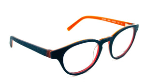 JF Rey Model 1255 Navy / Orange Round Glasses