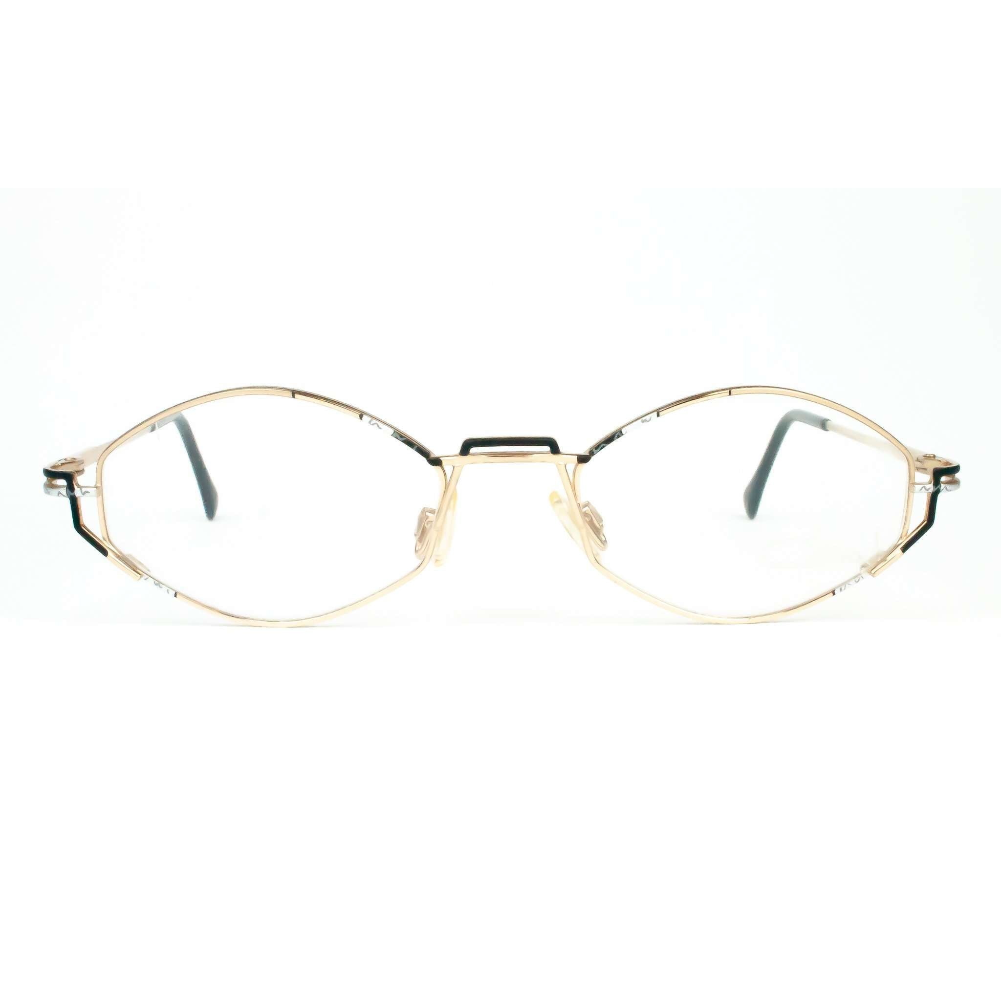 Cazal Model 415 Gold Metal Retro Glasses
