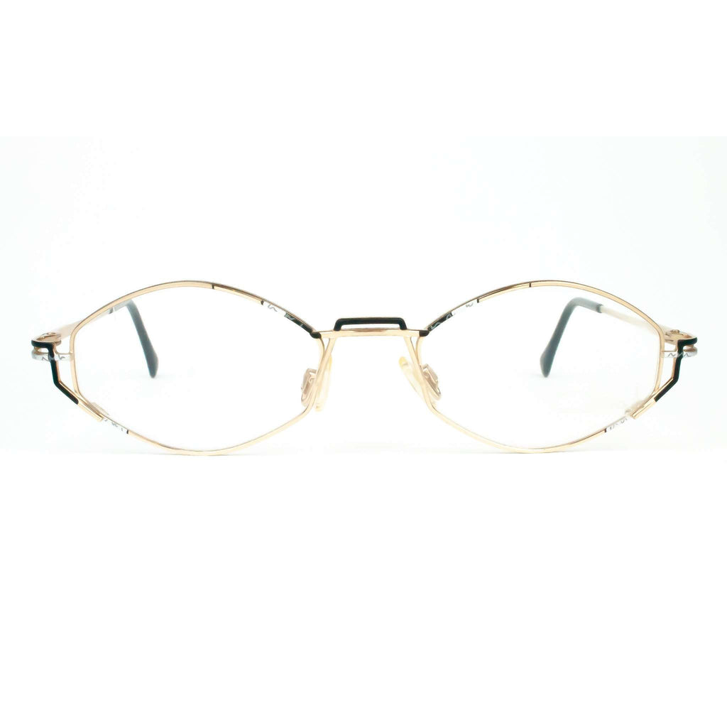 Cazal Model 415 Gold Metal Retro Glasses