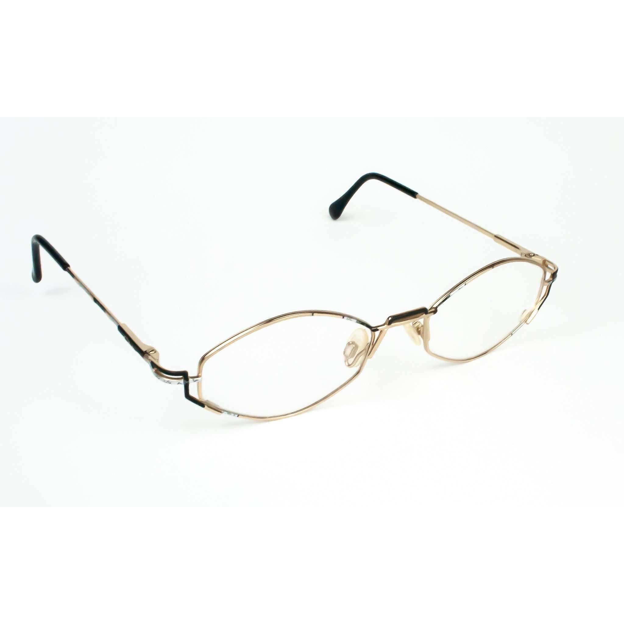 Cazal Model 415 Gold Metal Retro Glasses